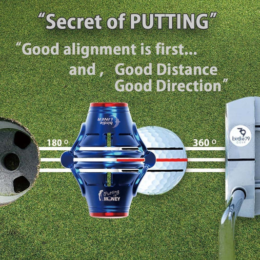 Birdie Liner - Premium Quality triple 360/180 degree Triple 3-Line Golf Ball Liner